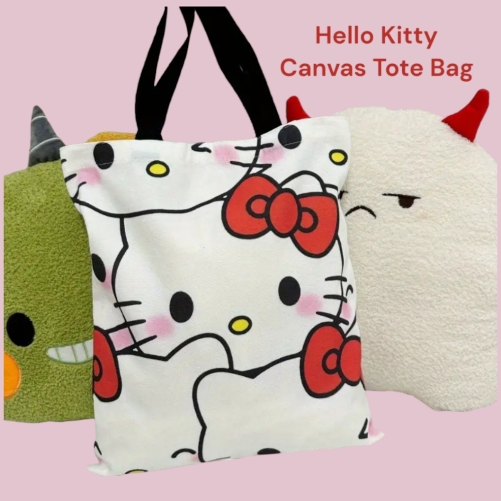 🎯🎯SALE🎯🎯 Nwot Hello Kitty Face Canvas Tote Bag
